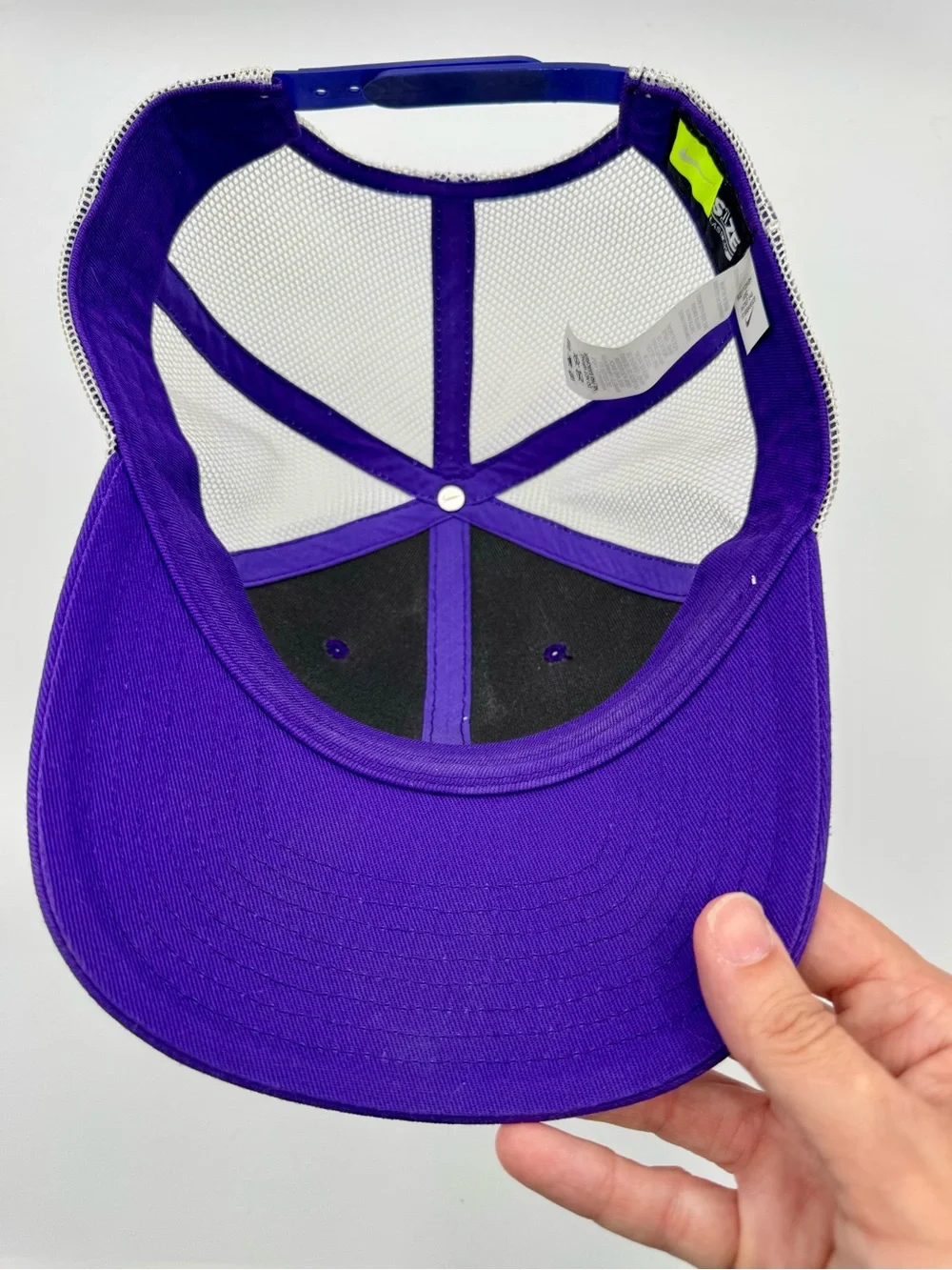 Nike LSU Tigers Classic 99 Trucker Snapback Hat Purple Throwback Logo